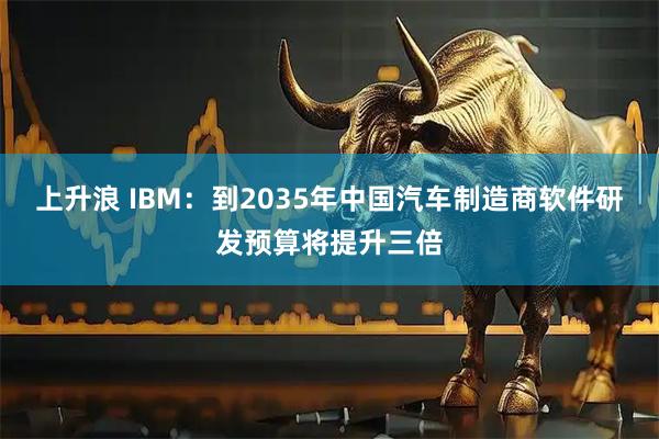 上升浪 IBM：到2035年中国汽车制造商软件研发预算将提升三倍