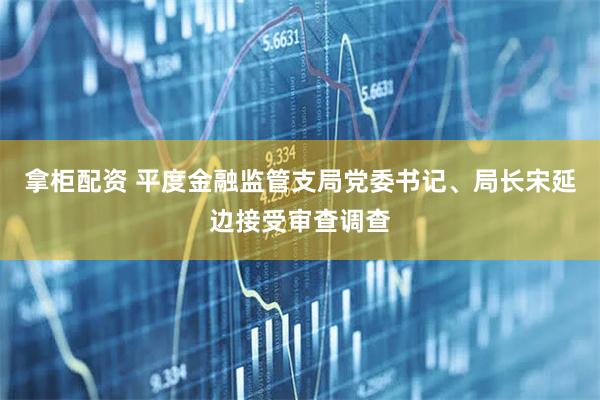 拿柜配资 平度金融监管支局党委书记、局长宋延边接受审查调查